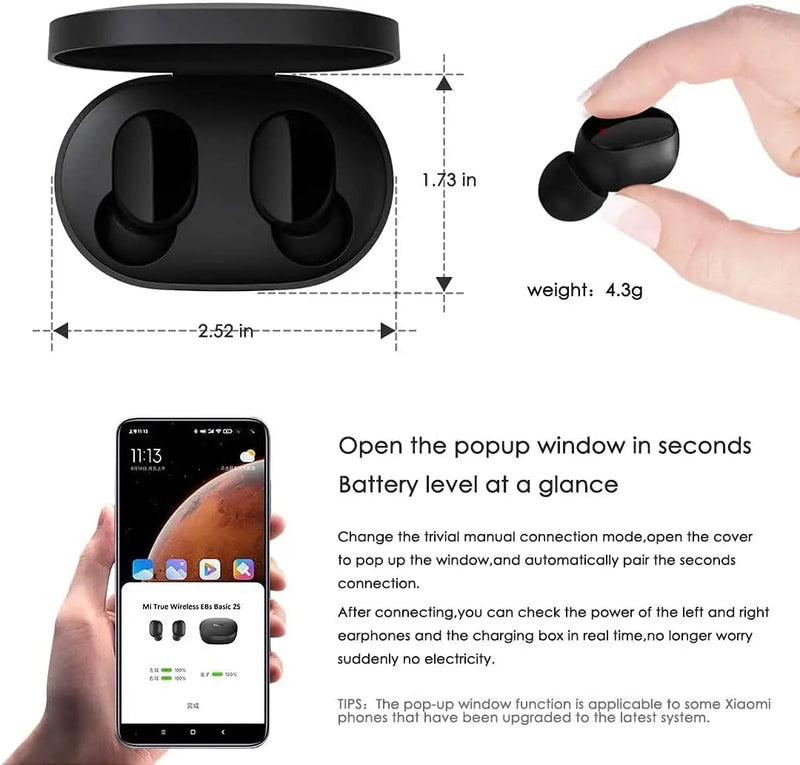 Xiaomi AirDots S Pro – Fones de Ouvido Bluetooth com Cancelamento de Ruído