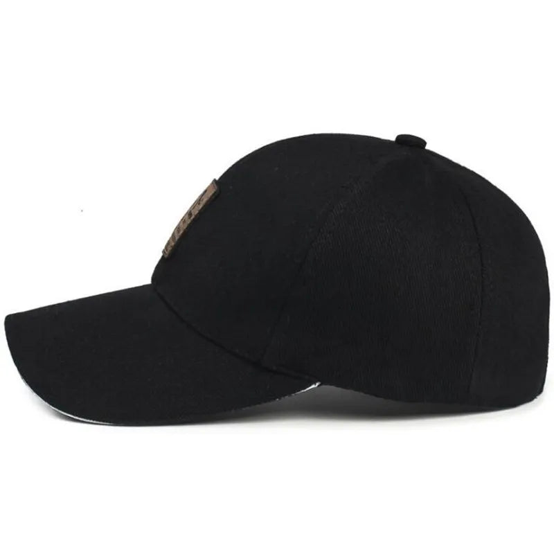 Boné de Beisebol Unissex Ajustável, Algodão Monocromático, Estilo Snapback – Perfeito para Esportes Outdoor, Hip Hop e Verão