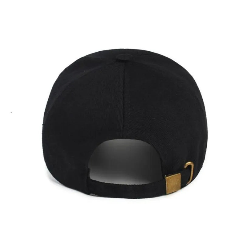 Boné de Beisebol Unissex Ajustável, Algodão Monocromático, Estilo Snapback – Perfeito para Esportes Outdoor, Hip Hop e Verão