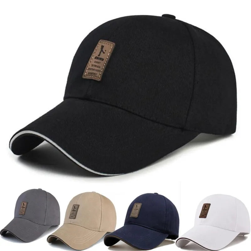 Boné de Beisebol Unissex Ajustável, Algodão Monocromático, Estilo Snapback – Perfeito para Esportes Outdoor, Hip Hop e Verão