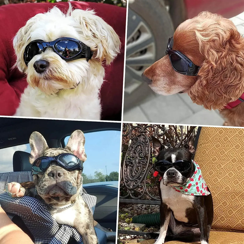 Capacete e óculos de sol para cães ATUBAN, óculos de proteção UV para cães, chapéu esportivo para cães médios, para caminhadas ao ar livre