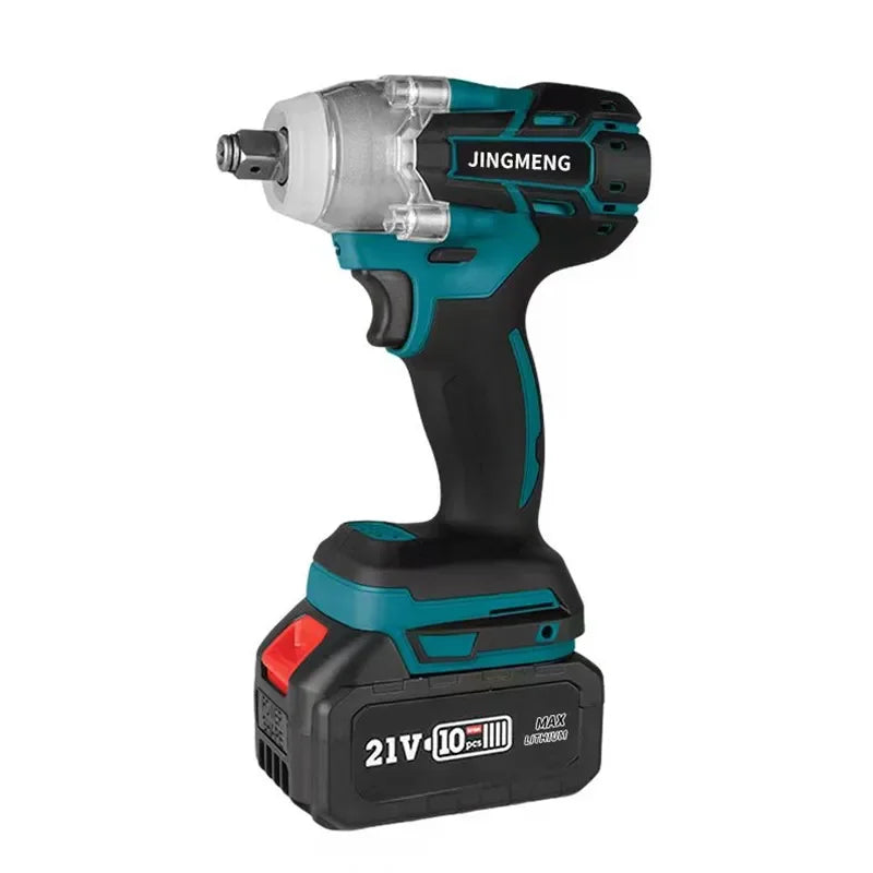 Chave de impacto elétrica sem fio, Brushless Power Tool, Broca manual para bateria 21V