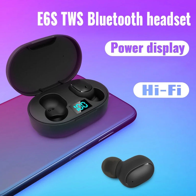 Fones Bluetooth 5.0 E6S e A6S Macaron