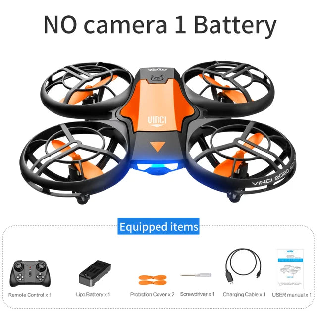 V8 novo mini zangão 4k 1080p hd câmera drones wifi fpv altura de pressão ar manter dobrável quadcopter rc dron brinquedo presente