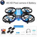 V8 novo mini zangão 4k 1080p hd câmera drones wifi fpv altura de pressão ar manter dobrável quadcopter rc dron brinquedo presente