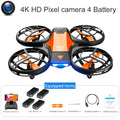 V8 novo mini zangão 4k 1080p hd câmera drones wifi fpv altura de pressão ar manter dobrável quadcopter rc dron brinquedo presente