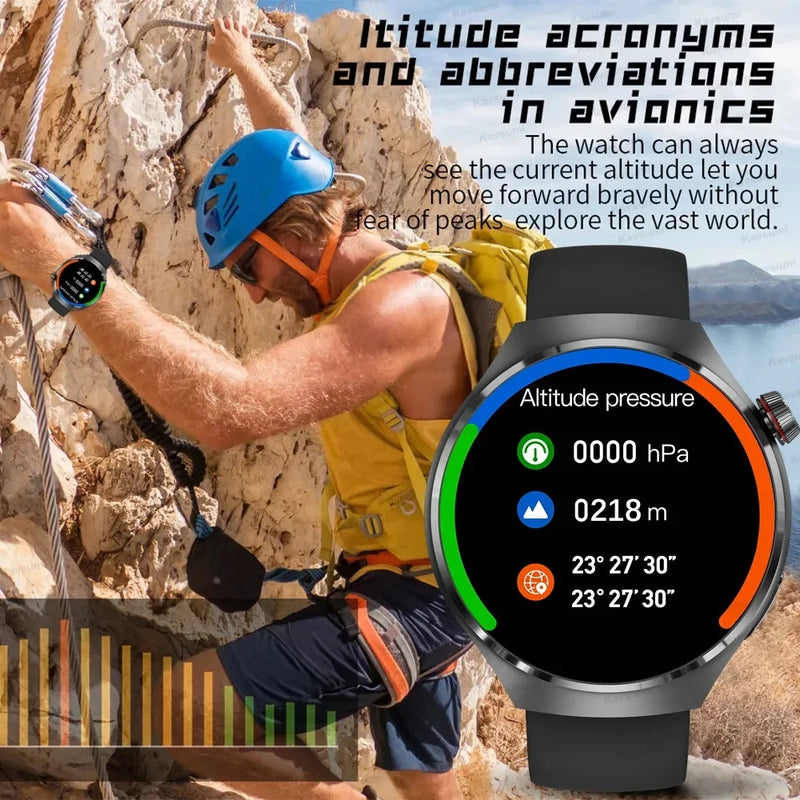 Huawei GT4 Pro Smartwatch Impermeável para Homens, GPS, NFC, 360x360, Tela AMOLED, Frequência Cardíaca, Chamada Bluetooth, IP68, 2022