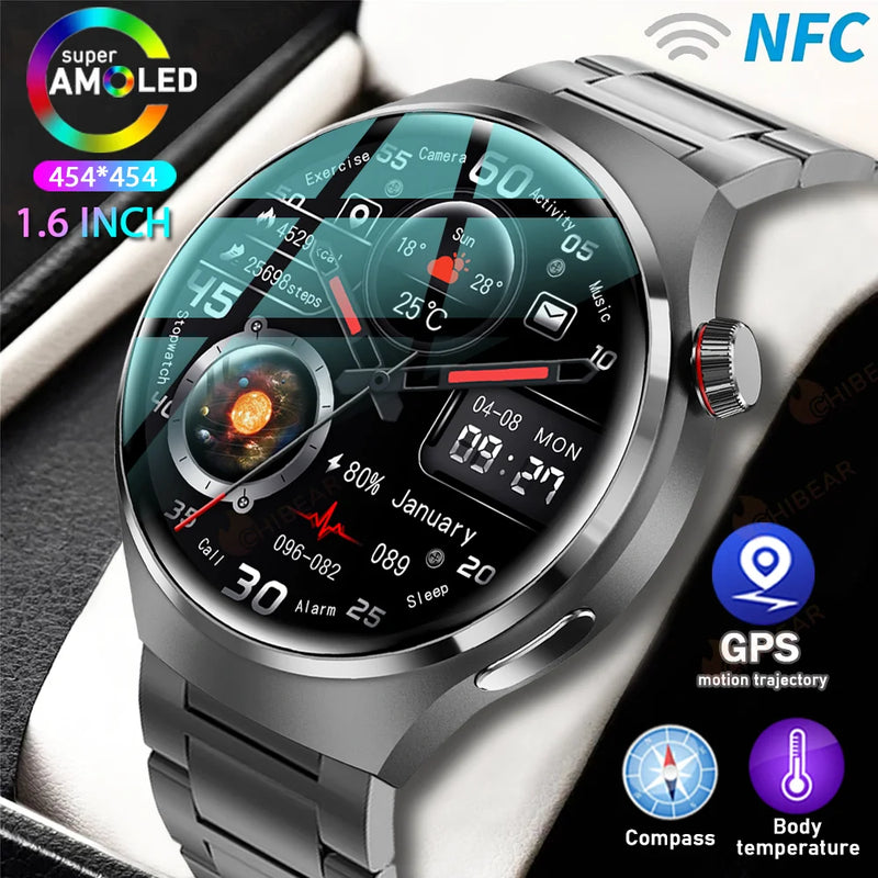 Huawei GT4 Pro Smartwatch Impermeável para Homens, GPS, NFC, 360x360, Tela AMOLED, Frequência Cardíaca, Chamada Bluetooth, IP68, 2022