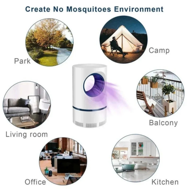 Lâmpada Elétrica Mata-Mosquitos, Atrativa para Ambientes Internos, Armadilha Fly Trap, Mini Luz com Sucção