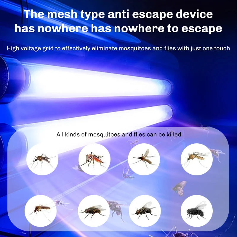 Lâmpada elétrica do assassino do mosquito, assassino de insetos, repelente elétrico de pragas, lâmpada UV e LED, poderoso assassino de insetos, 110V, 220V