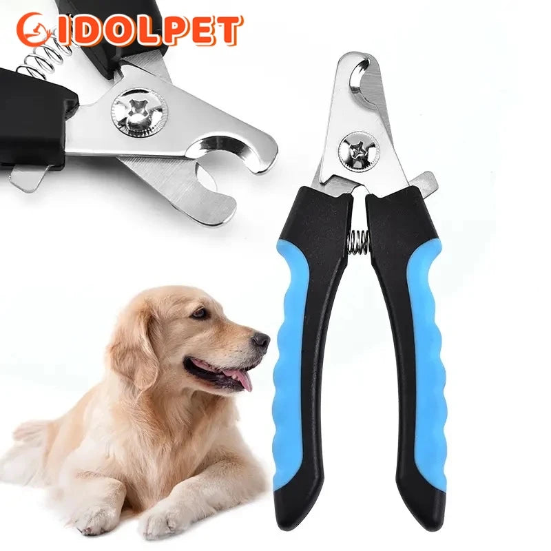 Profissional Pet cortador de unhas com guarda de segurança, tesoura de aço inoxidável, gato e cão garra cuidados, grooming suprimentos, cabe tudo