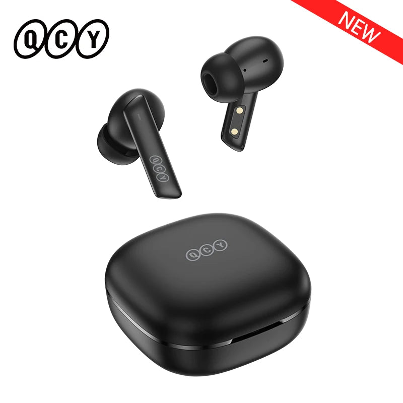 QCY HT05 ANC fone de ouvido sem fio 40dB cancelamento de ruído Bluetooth 5.2 fone de ouvido 6 microfone ENC HD chamada TWS fones de ouvido modo de transparência