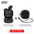 QCY HT05 ANC fone de ouvido sem fio 40dB cancelamento de ruído Bluetooth 5.2 fone de ouvido 6 microfone ENC HD chamada TWS fones de ouvido modo de transparência