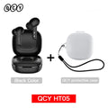 QCY HT05 ANC fone de ouvido sem fio 40dB cancelamento de ruído Bluetooth 5.2 fone de ouvido 6 microfone ENC HD chamada TWS fones de ouvido modo de transparência