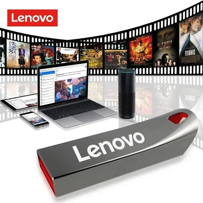 Original Lenovo 2TB USB Flash 3.0 Drive 1TB Metal Real Capacity Memory Stick High Speed Storage U Disk For Laptop/Tablet Ps4