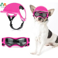 Capacete e óculos de sol para cães ATUBAN, óculos de proteção UV para cães, chapéu esportivo para cães médios, para caminhadas ao ar livre