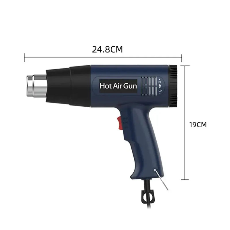 Secador Industrial de Ar Quente 2500W – Pistola de Calor para Soldagem, Encolhimento de Plástico e Ferramentas