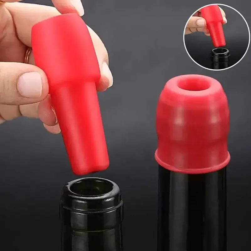 Selador De Garrafa De Vinho De Silicone, Rolha De Garrafa De Vinho Espumante Reutilizável, Mantenha champanhe fresco cozinha ferramentas