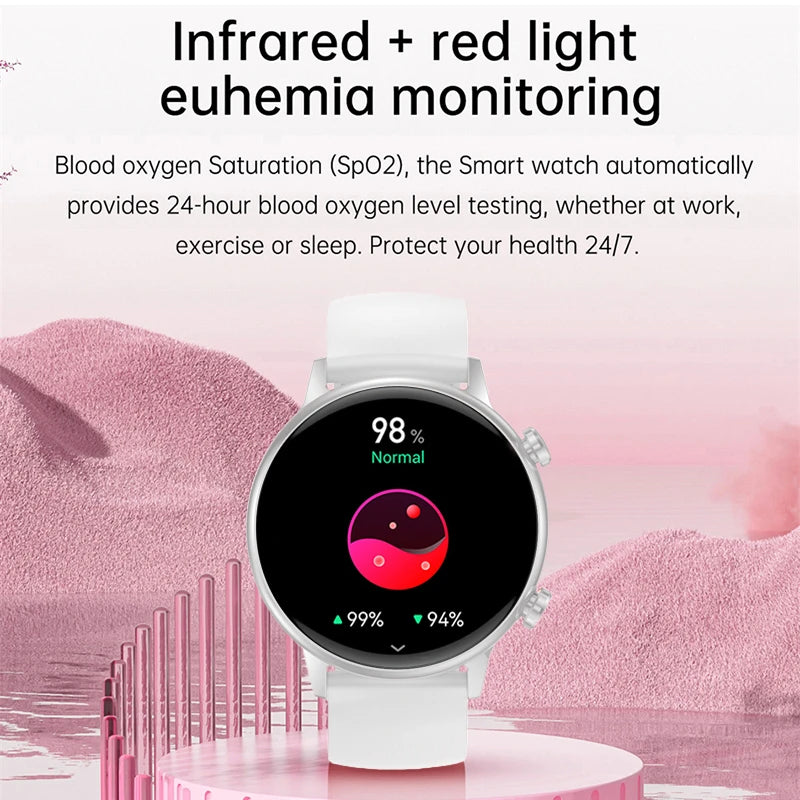 Smartwatch Amoled com assistente de voz para mulheres, relógios esportivos, relógio impermeável, smartwatch feminino, chamada Bluetooth, novo, 2022