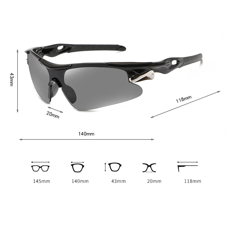 Óculos de sol esportivos para homens Road Bicycle, Mountain Cycling Riding Protection Goggles, MTB Bike Sun Glasses, RR7427