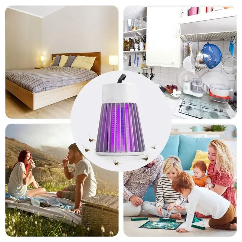 Lâmpada Elétrica Mata-Mosquitos Com Luz UV Usb Killing Lamp Shock Armadilha Para Insetos-